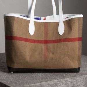 NWT Authentic Burberry reversible scribble Tote
